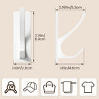 pickpiff White Self Adhesive Coat Hooks - Image 3