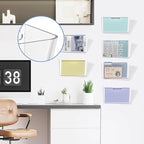SUPEASY Clear Acrylic Wall File Organizer, One-Piece Wall Mount File Holder - Image 7