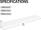 BGMG Wood Floating Shelves for Wall 42 inch Set of 2, Solid Wood Wall Mount - Image 3