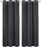 LEMOMO Dark Grey Thermal Blackout Curtains/38 x 84 Inch/Set of 2 Panels Room - Image 2