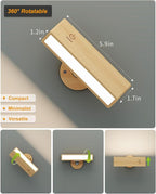 DetarZinLED Wooden Wall Sconce Battery Operated - Image 7