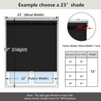AOSKY Cordless Roller Shades Blackout Blinds - Image 5