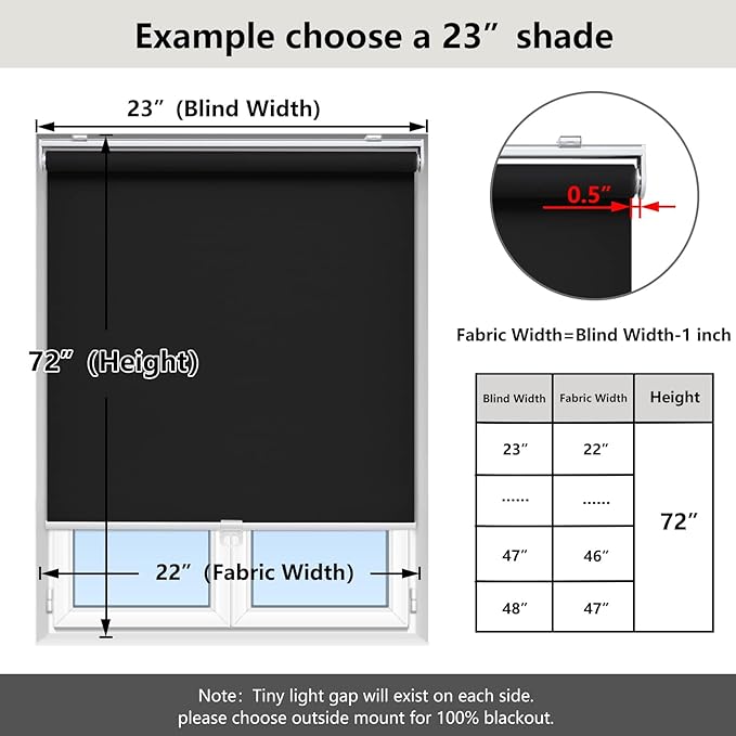 Cordless Roller Shades Blackout Blinds - Image 5