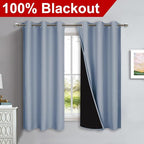 NICETOWN 100% Blackout Short Curtains - Image 2