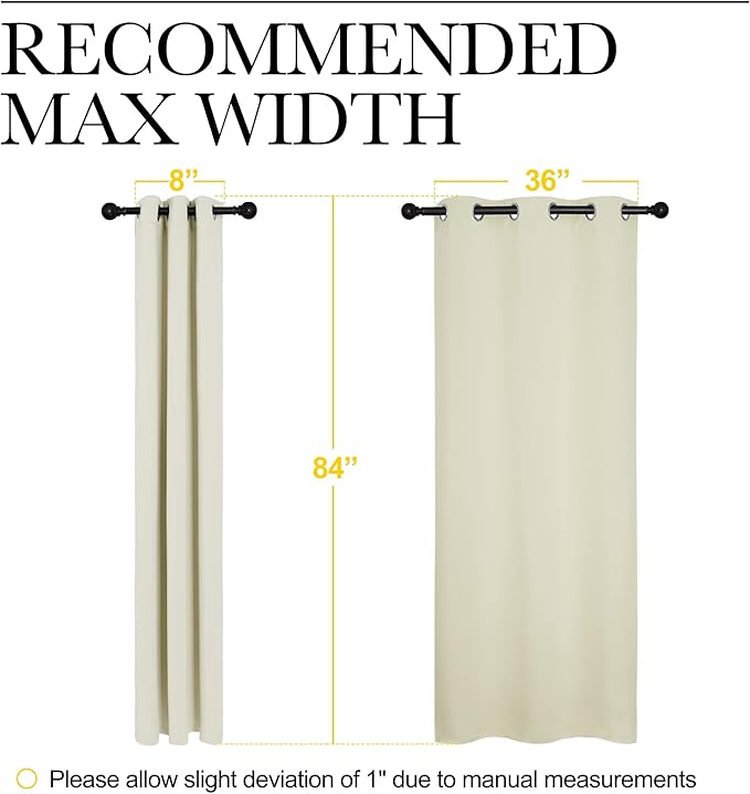NICETOWN Long Curtains for Windows, Eyelet Top Room Darkening Panels/Drapes for - Image 6