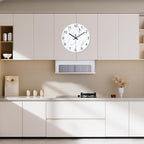 Big White Marble Glass Wall Clocks Battery Operated 16 Inch Abstract Modern - Image 5