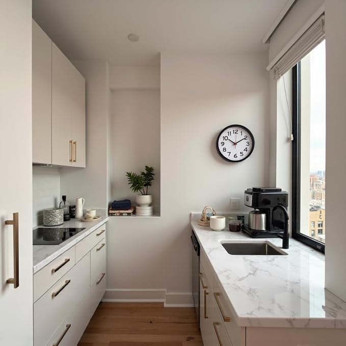 Ultimate Wall Clock | 10 Inch | Silent | Round | Quartz | Black | Kitchen | - Image 7