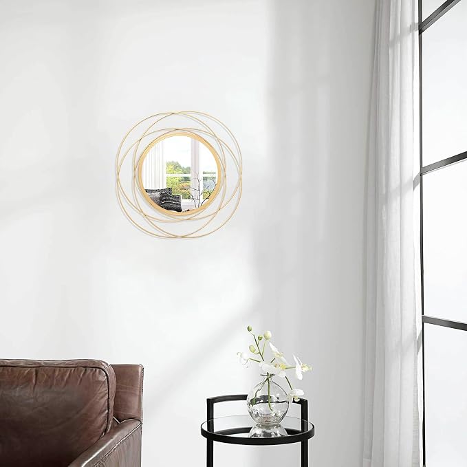 Mirrors for Wall Gold Circular Art Classic Metal Iron Frame Wall Mirror Decor - Image 4
