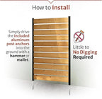 5ft H x 3.2ft W No Dig Enclo Concord Cedar Wood Privacy Screen, Great to Hide - Image 4