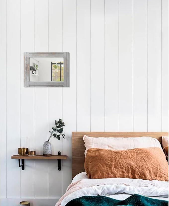 Rustic Wall Mirror Farmhouse, - Image 5
