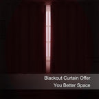 LEMOMO Bright Red Blackout Curtains 66 x 63 Inch Length/Set of 2 Curtain - Image 3