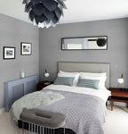 Abyssaly Grey Peel and Stick Wallpaper, Embossed Self Adhesive Silver Gray - Image 6