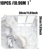 Chejiaye 10pcs Marble Peel and Stick Backsplash Waterproof Washroom Wall Panels - Image 4