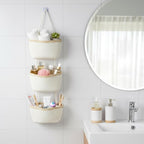 TeoKJ Over the Door Hanging Basket, 3-Tier Woven Cotton Wall-Mounted Storage - Image 6