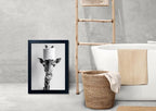 Framed Funny Bathroom Wall Art, Giraffe - Image 6