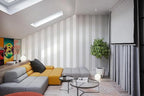 Guvana 17.7"x197" Striped Peel and Stick Wallpaper Grey and White Contact Paper - Image 6