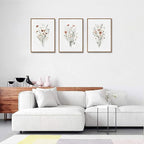 KISSFOX Framed Wildflower Wall Art Floral Canvas Wall Art Flower Pictures Wall - Image 3
