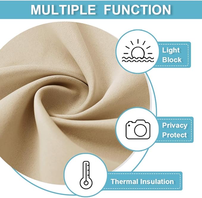 RYB HOME Privacy Curtain for Sliding Glass Door, Light Block Noise Reduce - Image 6
