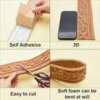 CRASPIRE 82.5 x 3 Inch Brown Crown Molding Peel and Stick Self Adhesive - Image 6