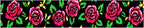 Red Rose Wall Border 196x4 Inch Peel and Stick Floral Wallpaper Border Black - Image 4