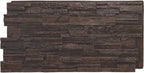 EverStone Cascade Faux Stone Panel, 48 5/8"W x 24 3/4"H x 1 1/4"D, Dark Tobacco by EkenaMillwork