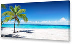 Baisuart-Large Canvas Wall Art Summer Ocean Waves Coconut Trees on Sands Beach by Baisuart