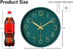 Modern Silent Wall Clock, 12 Inch Wall Clocks Battery Operated Large Number - Image 3