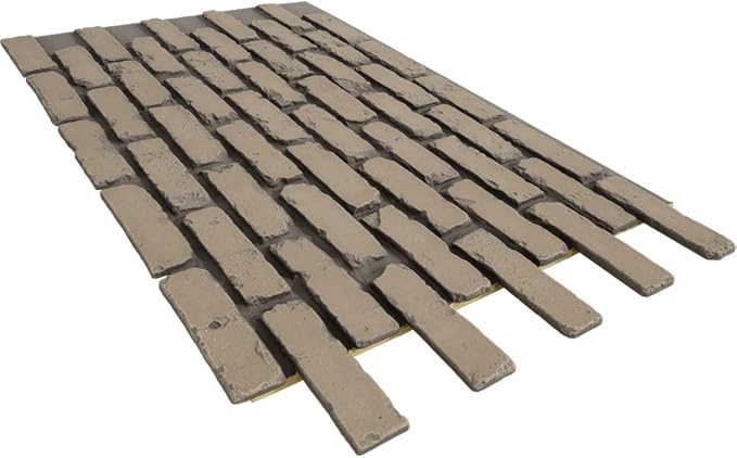 EverStone Aged Brick Faux Brick Panel, 46 7/8"W x 27"H x 1 1/4"D, Adobe Color - Image 6