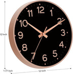 Roymnie Wall Clock 12 Inch Silent Wall Clocks Battery Operated-Modern Non - Image 3