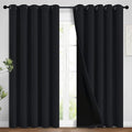 Yakamok 100% Blackout Curtains for Bedroom, 2 Thick Layers Thermal Insulated by Yakamok