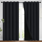 Yakamok 100% Blackout Lined Panels, Thermal Insulated Blackout Curtains by Yakamok