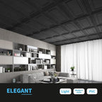 Art3d 12-Pack Drop Ceiling Tiles, 24x28 Inch PVC Panels in Black - Image 2