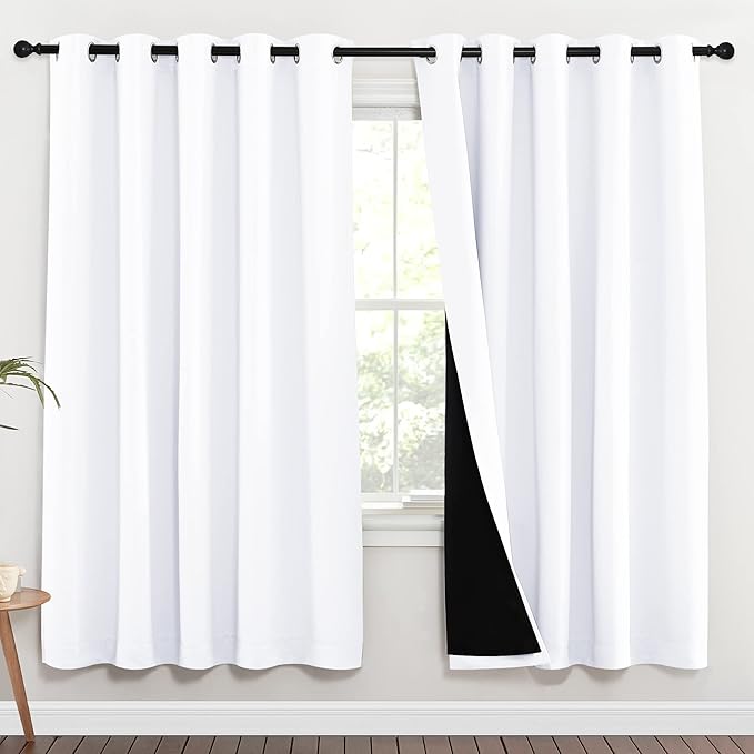 NICETOWN 100% Blackout Window Curtain Panels, Full Light Blocking Drapes by NICETOWN