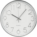 Wall Clock 12 Inch Non-Ticking Silent Modern Simple Style Round Decor Clock by BAKBRAND