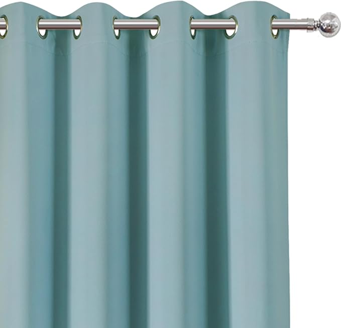 LEMOMO Stone Blue Thermal Blackout Curtains/52 x 54 Inch/Set of 2 Panels Room - Image 6