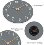 Roymnie Wall Clock 14 Inch, Modern Wall Clocks Battery Operated, Silent Non - Image 4