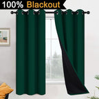 Yakamok 100% Blackout Thermal Insulated Curtains, Room Darkenning Curtains - Image 2