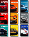CSLGQGV Car Poster Vintage Racing Car Wall Art Supercar Canvas Prints Painting by Unknown