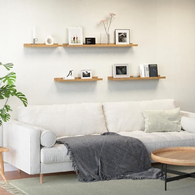 Boswillon Floating Shelves Set of 2, Modern Wall Shelves - Image 5