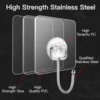 Large Adhesive Hooks for Hanging Heavy-Duty 44Ib 30 Packs, Wall Hangers without - Image 2