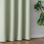 IGEMAEVE Sage Green Curtains 96 Inch Length 2 Panels Set, Light Filtering - Image 5