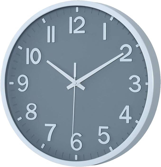 Wall Clocks Battery Operated 10 inch Modern Wall Clock, Silent Non Ticking Wall - Image 2