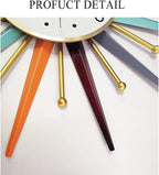 Large Wall Clock 22 Inch Modern Wall Clock Starburst Mid-Century Modern Decor - Image 9