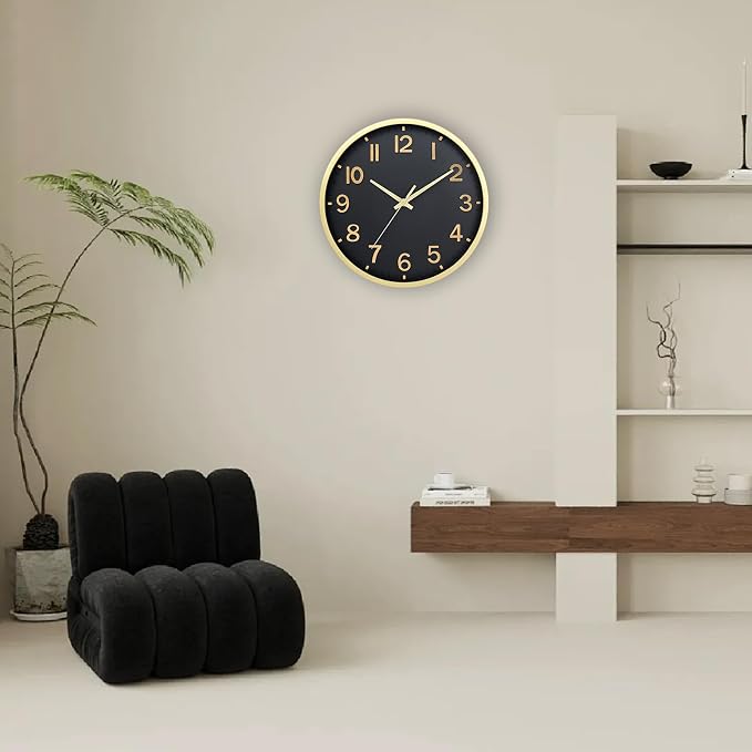 Wall Clocks Battery Operated 8 inch Modern Wall Clock, Silent Non Ticking Wall - Image 6