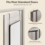 Antok 58"x20" Over the Door Mirror, Full Length Mirror Door Hanging - Image 3