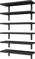 WOPITUES Wood Floating Shelves Set of 6, Shelves by WOPITUESOfficial