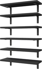 WOPITUES Wood Floating Shelves Set of 6, Shelves by WOPITUESOfficial