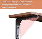 DINZI LVJ Long Wall Shelves, 39.4Inch Wall Mounted Shelves Set of 4, Extra - Image 9