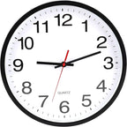 OceeK Black Wall Clock Silent Non Ticking 10 Inch, Modern Wall Clocks, Small by OceeK