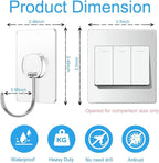 JINSHUNFA Adhesive Wall Hooks 13LB Heavy Duty No Drill Large Transparent - Image 2
